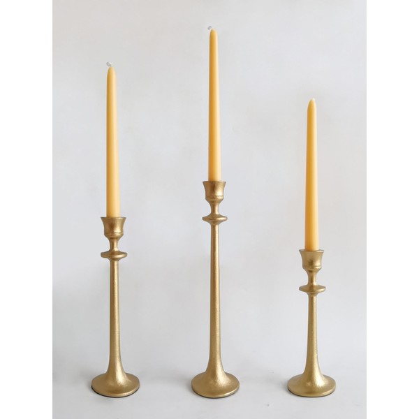Iron Taper Candle Holder - Set of 3 Decorative Candle