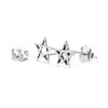 WINDALF ISKA 925 Sterling Silver Pentagram Stud Earrings Height 0.6