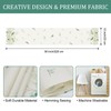 Bonhause Eucalyptus Leaves Table Runner 13x90 Inch Green Plants White