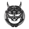 Matte Black Cocktail Strainer Bar Strainer with Demon Face Design