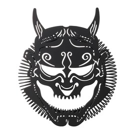 Matte Black Cocktail Strainer Bar Strainer with Demon Face Design (DemonA)