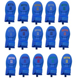 Blue Sliding Mitt with Custom Name & Number Baseball Softball. Baserunner Protection Glove, 17 Font Color Choices and 2 Sizes