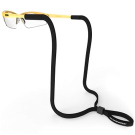 STANDWERK® Basic Glasses Strap with Reliable Hold – Sports Glasses Strap Adjustable in Size – Sports Band Glasses Waterproof – Glasses Strap Men – Glasses Strap Women, black