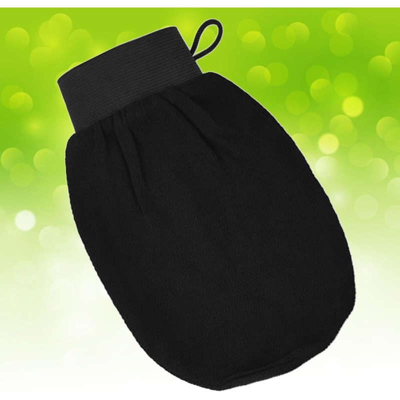 Guante exfoliante de baño negro elástico – MOBUTOFU
