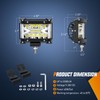 Nilight Side Shooter LED Light Bar 2PCS 4.3 Inch Triple