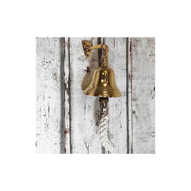 zeitzone Nostalgic Ship Bell Brass Maritime Door Bell 9 cm