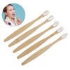 NOLITOY 5pcs Portable Manual Toothbrushes for Adults Round Head Design