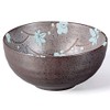 Matcha Bowl / Matcha Tea Bowl 250 ml Anthracite/Blue, Flower