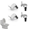 YQkangzhu 4 Pcs Toilet Seat Hinge Fixing, Quick Release Top