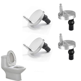 YQkangzhu 4 Pcs Toilet Seat Hinge Fixing, Quick Release Top Fix Nuts Screws Hole Fittings Expanding Rubber Screws, Screw Anchoring Screw Pin for Toilet Seat Hinges Replacement, Base Universal Bolt