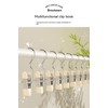 Brostown 10/30/50Pcs Space-Saving Clothespin, Upgrade Double Head Clamp Dipped Hanger