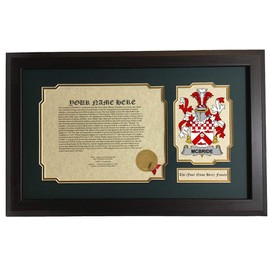 McBride - Coat of Arms and Last Name History, 14x22 Inches Matted and Framed