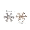 Snowflake Design Plastic Stone Beaded Napkin Rings Set of 6