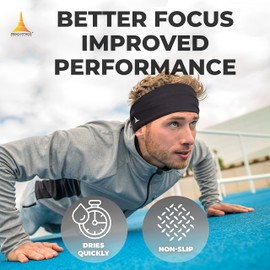 French Fitness Revolution Headband for men and women, sweatband for sports, workout, running, cycling and yoga, hair band for men and women. Moisture-wicking and highly stretchy