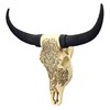 Pacific Giftware Wall Relief Cattle Skull with Decorations 33 cm