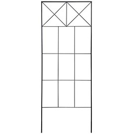 American GardenWorks Rustic Trellis, Matte Black, 64" H – Heavy-Duty Steel Trellis with Barn Door Design, Garden Plant Support, Outdoor Trellis for Climbing Plants
