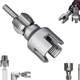 Integrated Internal and External Pipe Threading Tool, Water Pipe The One-Piece Wire Opener, 1/2'' 3/4'' Dies, Electric Drill Compatible Pvc Pipe Threader Kit for Home Repair (1/2 Inch)