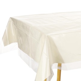 sourcing map 54 x 78 Inch Clear Plastic Tablecloth, Waterproof Oilproof Rectangle Vinyl Table Cover Protector, Table Cloth for Dining, Parties and Holidays