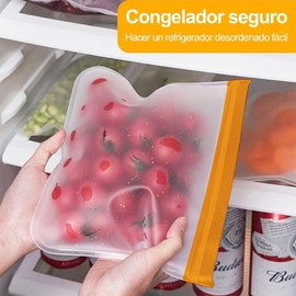 13 PCS Bolsas Reutilizables para Alimentos,RUISTLI Bolsas Reutilizables con Cremallera,Sin BPA,para Sándwich,Aperitivos,Carne,Verduras,Frutas,etc