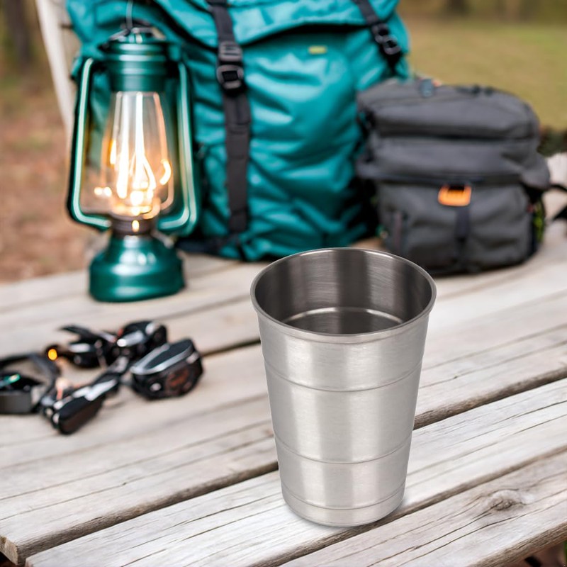Lindy's Stainless Steel Single Wall Durable Stainless Steel Cup, 12