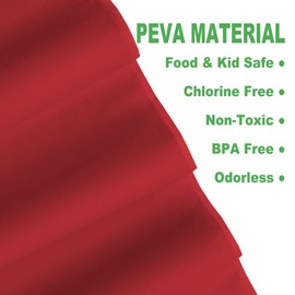 Plastic Red Tablecloths 3 Pack Disposable Table Covers 54 x 108 Inch Ruby Shine Red Table Cloths for Parties Anniversary Thanksgiving Christmas Graduation Wedding, Fits 6 to 8 Foot Rectangle Tables