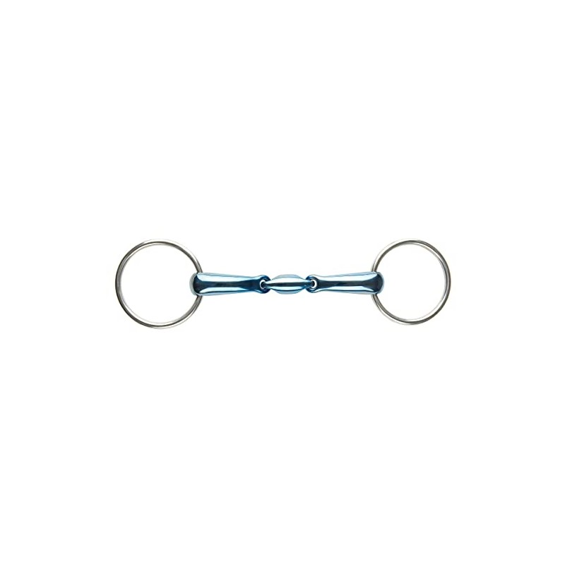 JP Korsteel Blue Steel Oval Link Loose Ring Snaffle Bit,
