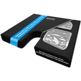 ERGO21 LiquiCell Coccyx Seat Cushion, Aid for Tailbone Pain Relief, Sciatica Pain, Back Support | Donut Like Butt Pillow for Long Hours Sitting at Home/Office Chair (18W x 17L x 2.5H)