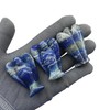 Sunshcat Natural Lapis Lazuli Healing Crystal Prayer Guardian Angel Statue,2