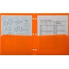Lion 2-Pocket Plastic Folder for Binder, Mandarin Orange, Pack of