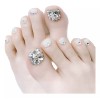 Press on nails Uñas Postizas Para Pies Decoradas Cristal Brillante