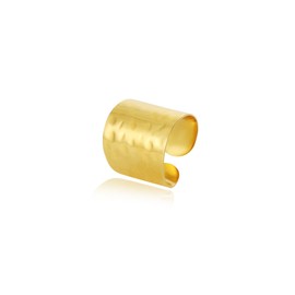 MAHSOD Adjustable Wide Cuff Rings Chunky Simple Solid Bands Wrap-around Open Rings Gold Statement Rings Gold Plated Women's Rings Minimalist Jewelry