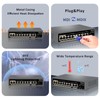 Ztyuav 11-Port Full Gigabit Unmanaged PoE Switch with 8 PoE+