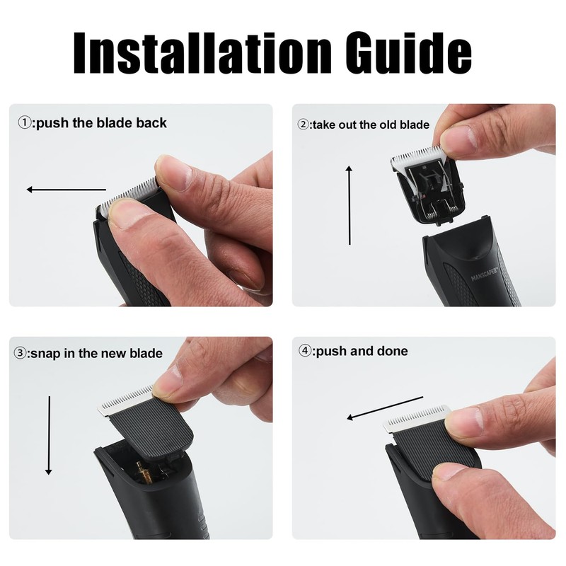2 Pack Replacement Blade for Manscaped Lawn Mower Electric Groin