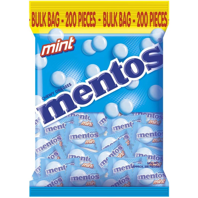 Mentos Mint Candy Pillowpack, Minty Freshness and Enjoyable Chew, 540g