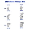 108 PCS SAE Hydraulic Grease Fittings Assortment, Grease Nipple Kit