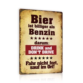 Set of 5 Tin Signs Funny Saying Retro Metal Sign 20 x 30 cm Vintage Sign for Bar Club Pub