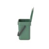 Brabantia Sort & Go Organic Bucket, Plastic, Fir Green, 3