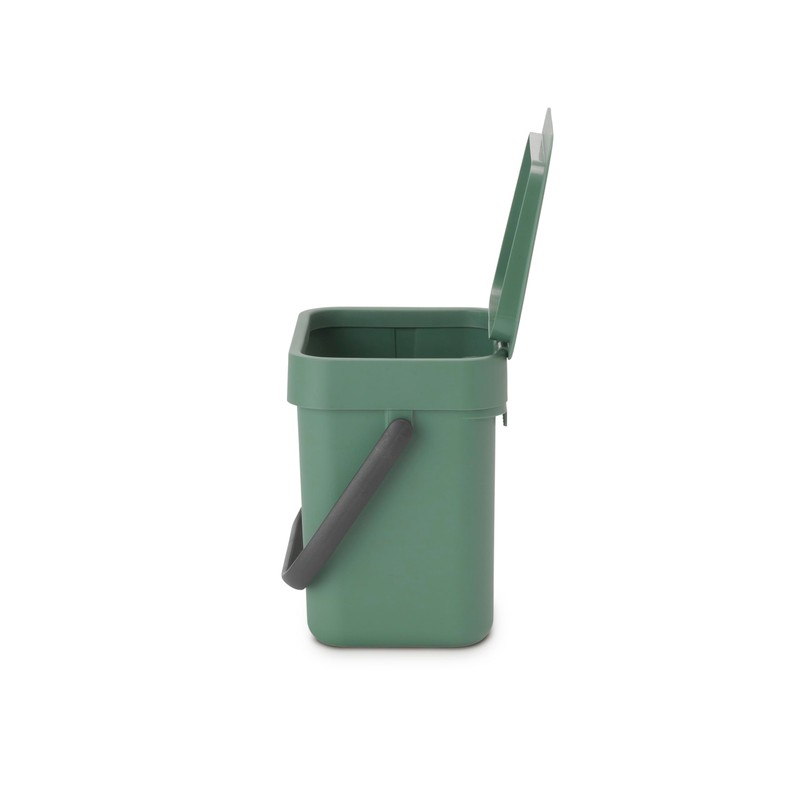 Brabantia Sort & Go Organic Bucket, Plastic, Fir Green, 3