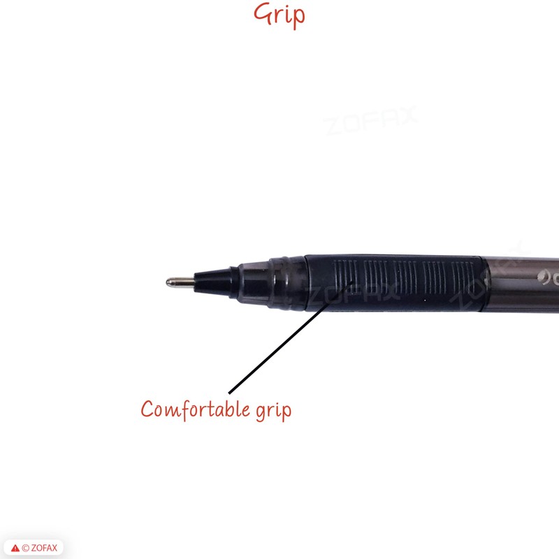 DIGNO Triber-Grip Ballpoint Pens, BLACK, Medium Point (1.0mm), Pack of