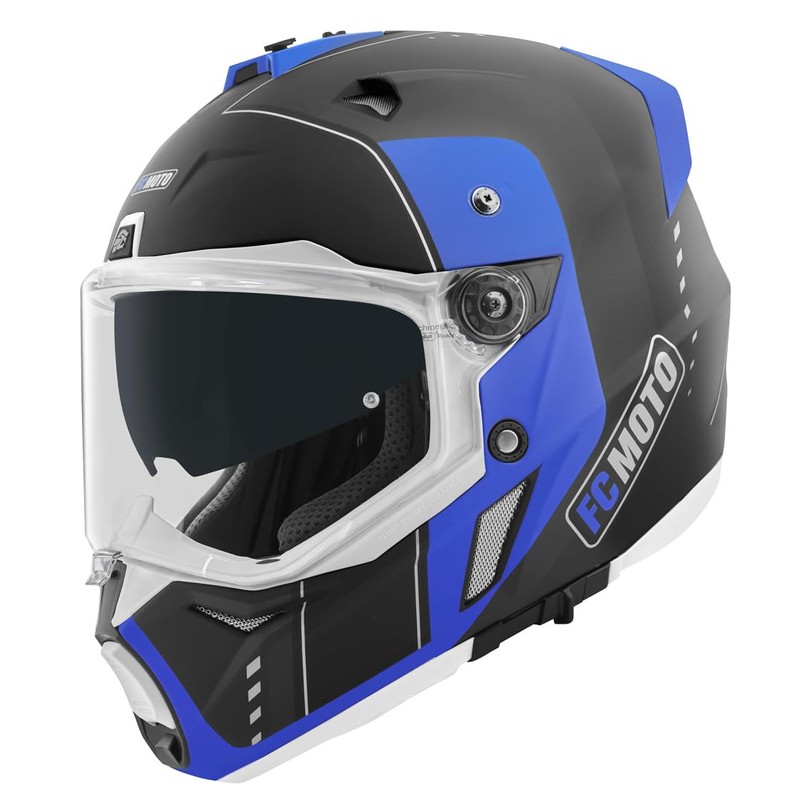 FC-Moto Pro Air Enduro Helmet, Black/Blue, S