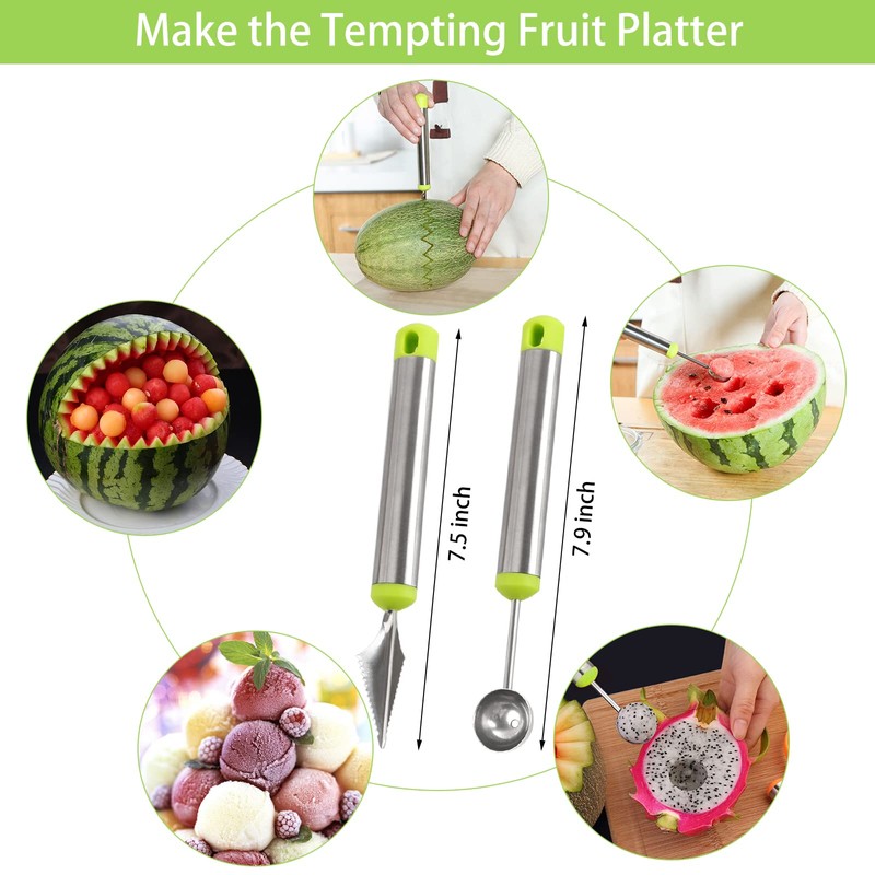 Openfly Vegetable Corer Tool, 6 Pcs Stainless Steel Fruit and