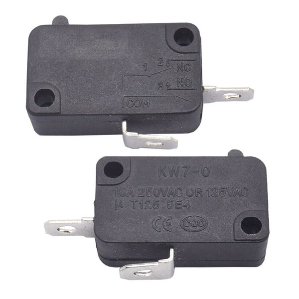 Unbranded 2Pcs KW7-0 16A 125V 2Pins Micro Switch for Air