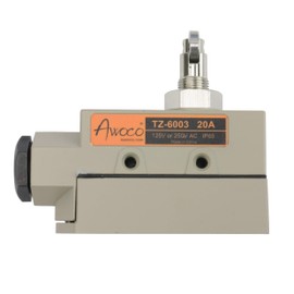 Awoco Heavy Duty Commercial Door Micro Switch with Cross Roller Plunger for Air Curtains, 250V 20A IP 65 Limit Switch Type NO and Type NC (TZ-6003-20A)