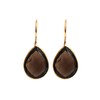 Gempires Smoky Quartz Teardrop Dangle Earrings Lightweight Natural Gemstone Jewelry