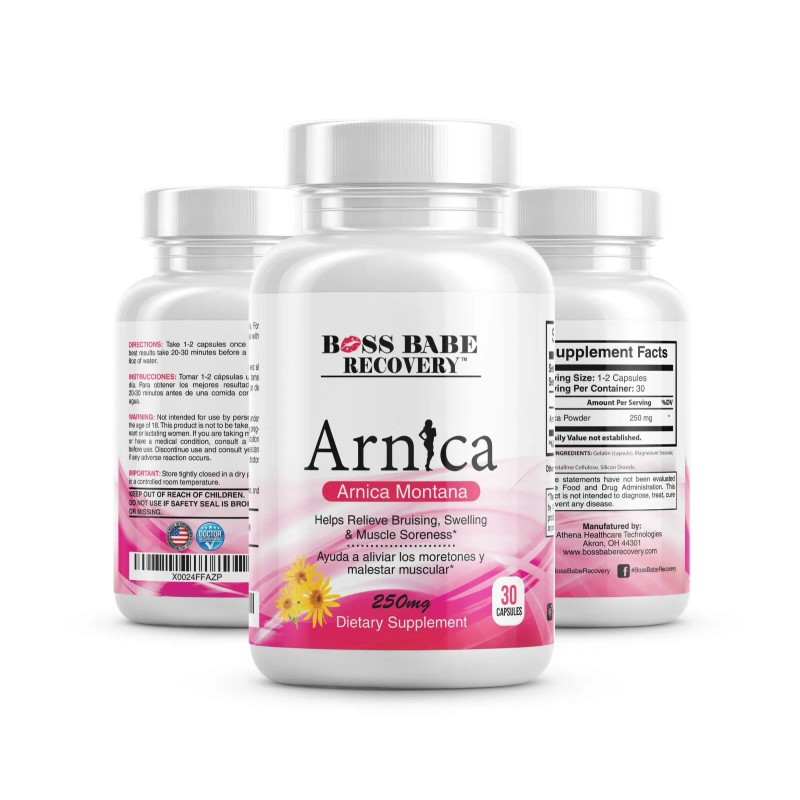 Boss Babe Recovery Arnica Pills, Arnica Tablets, Arnica Capsules Reliever