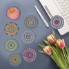 8 PCS 5D DIY Diamond Crafts Painting Coasters, Round Diamond