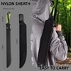 REAT Gardening Heavy Duty Machete,24" Full Tang Machete with Shaeth,Ergonomic