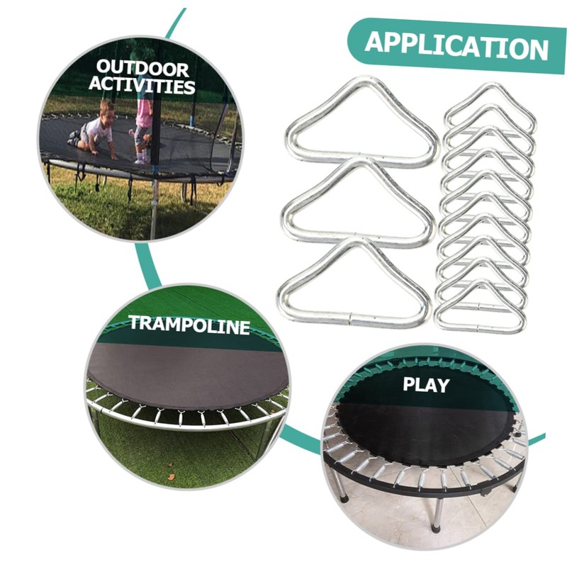 Mipcase 30pcs Metal Trampoline Triangle Buckles Erosion Resistant Shaped for