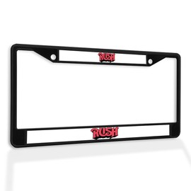 Metal Insert License Plate Frame Rush Weatherproof Car Accessories Black 2 Holes Solid Insert