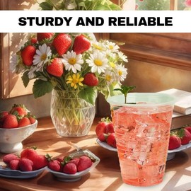 7STAR 7 oz Clear Disposable Plastic Cups - 100 Count Bulk Party Cups, Transparent PP Cup for Water, Juice, Picnics, and Birthday Parties